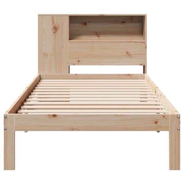 vidaXL Lit biblioth&egrave;que sans matelas 90x190 cm bois de pin massif