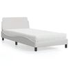 vidaXL Lit avec matelas Dover blanc 100x200 cm similicuir