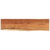 vidaXL &Eacute;tag&egrave;re murale rectangulaire massif acacia bordure assortie