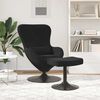 vidaXL Chaise &OElig;uf avec Pouf Noir Velours