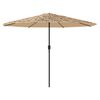 vidaXL Parasol de jardin avec m&acirc;t en acier marron 324x324x247 cm