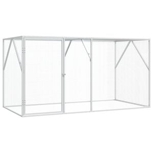 vidaXL Cage pour oiseaux Argent&eacute; 208 x 102 x 108 cm