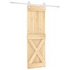 vidaXL Porte coulissante 70 x 210 cm Bois de pin massif (non trait&eacute;)