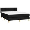 vidaXL Sommier &agrave; lattes de lit avec matelas Noir 140x200 cm Tissu