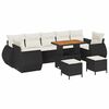 vidaXL Ensemble de canap&eacute; de jardin 10 pc Noir polyrotin