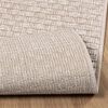vidaXL Tapis de surface Carr&eacute; HUARTE Cr&egrave;me 120 x 120 cm Polyester