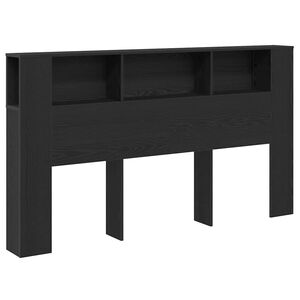 vidaXL Cabinet de T&ecirc;te de Lit Ch&ecirc;ne noir 180 x 18,5 x 102,5 cm
