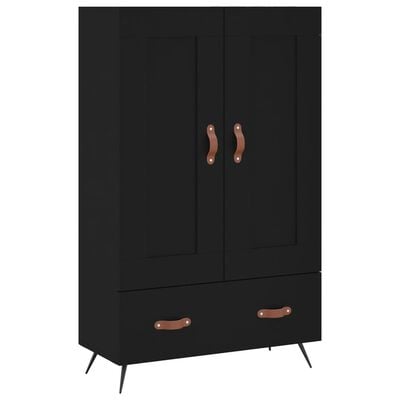 vidaXL Buffet haut noir 69,5x31x115 cm bois d'ingénierie