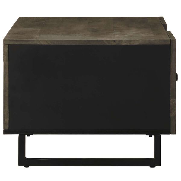 vidaXL Table basse noir 100x54x40 cm bois massif de manguier