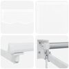 vidaXL Auvent R&eacute;tractable Blanc 400 &times; 300 cm Polyester et Aluminium