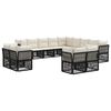 vidaXL Ensemble de canap&eacute; de jardin 13 pcs Noir polyrotin