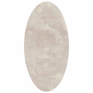 vidaXL Tapis de surface ovale HUARTE Beige 80 x 150 cm 100% Polyester