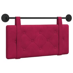 vidaXL T&ecirc;te de lit suspendue Bordeaux 90 x 55 x 5 cm Velours