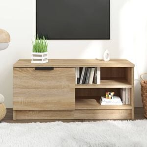 vidaXL Meuble TV Ch&ecirc;ne sonoma 80x35x36,5 cm Bois d'ing&eacute;nierie