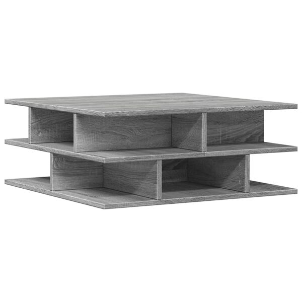 vidaXL Table basse sonoma gris 70x70x29 cm bois d'ing&eacute;nierie