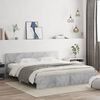 vidaXL Cadre de lit sans matelas gris b&eacute;ton 180x200 cm