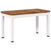 vidaXL Table basse Naturel et Blanc 60,5 x 30 x 36 cm