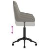 vidaXL Chaise pivotante de bureau Gris clair Velours