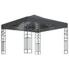vidaXL Tonnelle avec guirlande lumineuse &agrave; LED 3x3 m Anthracite