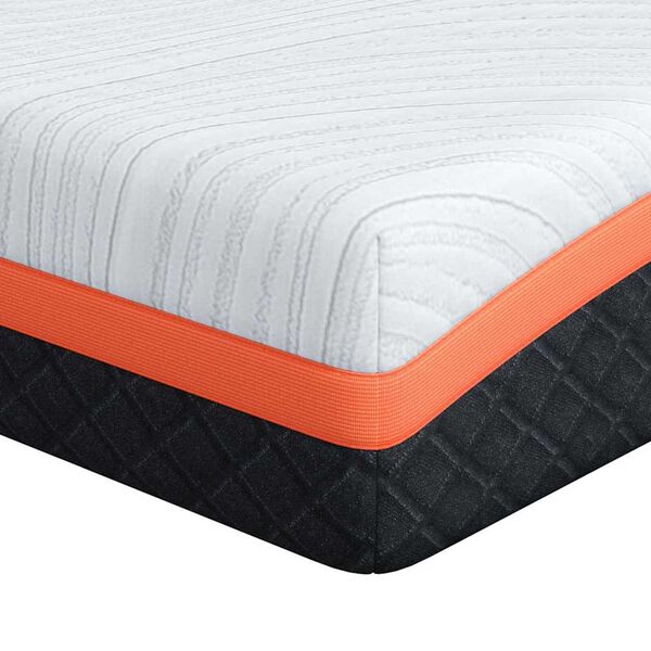 vidaXL Matelas Blanc et Noir 180 x 200 cm Mousse Infus&eacute;e de Gel