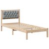 vidaXL Cadre de lit avec t&ecirc;te de lit Gris clair 80 x 200 cm Pin massif