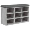 vidaXL Banc &agrave; chaussures sonoma gris 82x32x50 cm bois d'ing&eacute;nierie