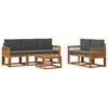 vidaXL Ensemble de canap&eacute;s d'ext&eacute;rieur 6 pc Naturel et Anthracite