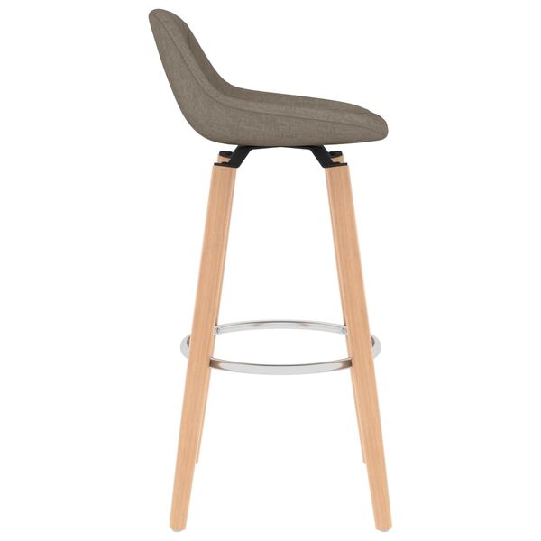 vidaXL Tabourets de bar lot de 2 taupe tissu