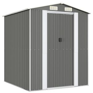 vidaXL Abri de jardin Gris clair 192x191x223 cm Acier galvanis&eacute;