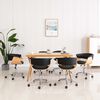 vidaXL Chaises pivotantes &agrave; manger lot de 6 noir similicuir