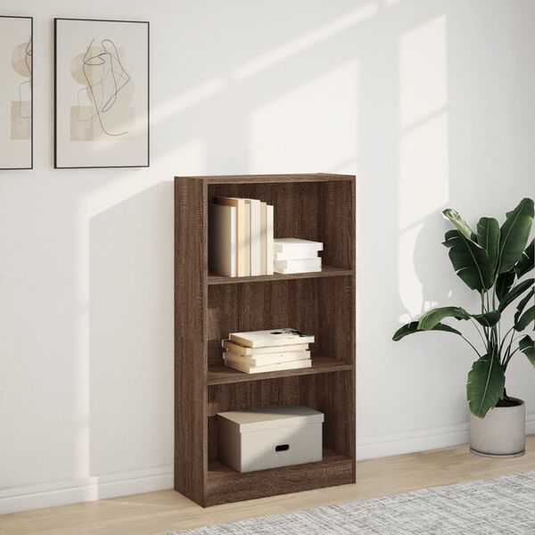 vidaXL Biblioth&egrave;que ch&ecirc;ne marron 60x24x109 cm bois d'ing&eacute;nierie