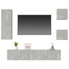 vidaXL Ensemble de meubles TV 5 pcs Gris béton Bois d'ingénierie