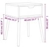 vidaXL Tables de chevet 2 pcs Noir 40x40x56 cm Bois d'ing&eacute;nierie