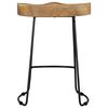 vidaXL Tabourets de bar Gavin lot de 2 bois de manguier solide