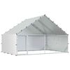 vidaXL Poulailler avec toit Argent&eacute; 300 x 200 x 190 cm Acier galvanis&eacute;