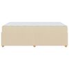 vidaXL Cadre de lit avec matelas Cr&egrave;me 120 x 200 cm tissu