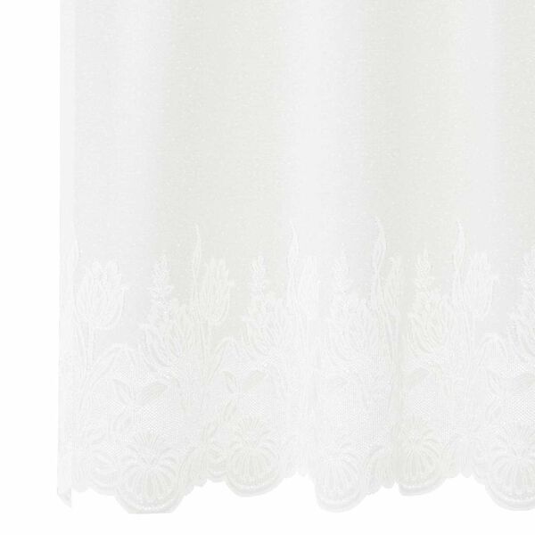 vidaXL Rideau en Dentelle Floral Blanc 180 x 300 cm Polyester