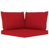vidaXL Salon de jardin 3 pcs avec coussins rouge