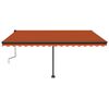 vidaXL Auvent manuel r&eacute;tractable sur pied 450x350 cm Orange et marron