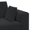 vidaXL Canap&eacute; avec coussin Noir 250 x 77 x 76 cm Velours