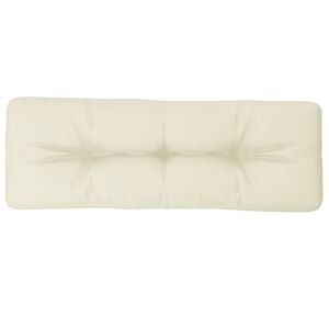 vidaXL Coussin de palette cr&egrave;me 120x40x12 cm tissu