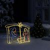 vidaXL Décoration de la crèche de Noël 240 LED 116x41x87 cm
