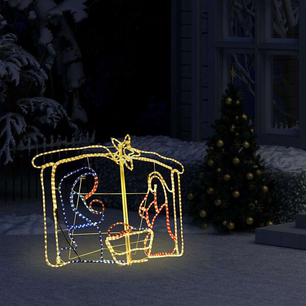 vidaXL Décoration de la crèche de Noël 240 LED 116x41x87 cm