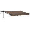 vidaXL Cadre de store manuel avec LEDs Taupe 5 x 3 m