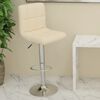 vidaXL Tabouret de bar Cr&egrave;me Similicuir