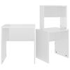 vidaXL Tables basses gigognes 3 pcs blanc brillant bois d'ing&eacute;nierie