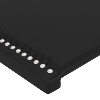 vidaXL Tête de lit à LED Noir 147x16x78/88 cm Similicuir