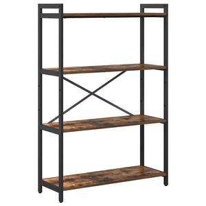 vidaXL &Eacute;tag&egrave;re 80 x 30 x 120 cm Bois d'ing&eacute;nierie Ch&ecirc;ne fum&eacute;