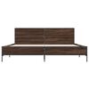 vidaXL Cadre de lit sans matelas ch&ecirc;ne marron 180x200 cm