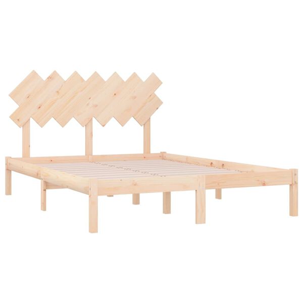 vidaXL Cadre de lit sans matelas 150x200 cm bois massif